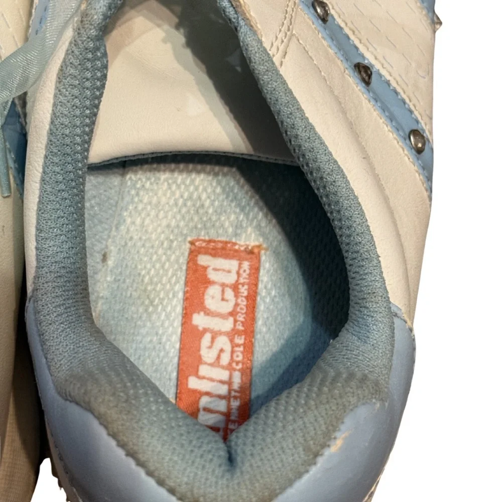 Kenneth Cole Y2K Rhinestone Sneakers Blue White Size 6